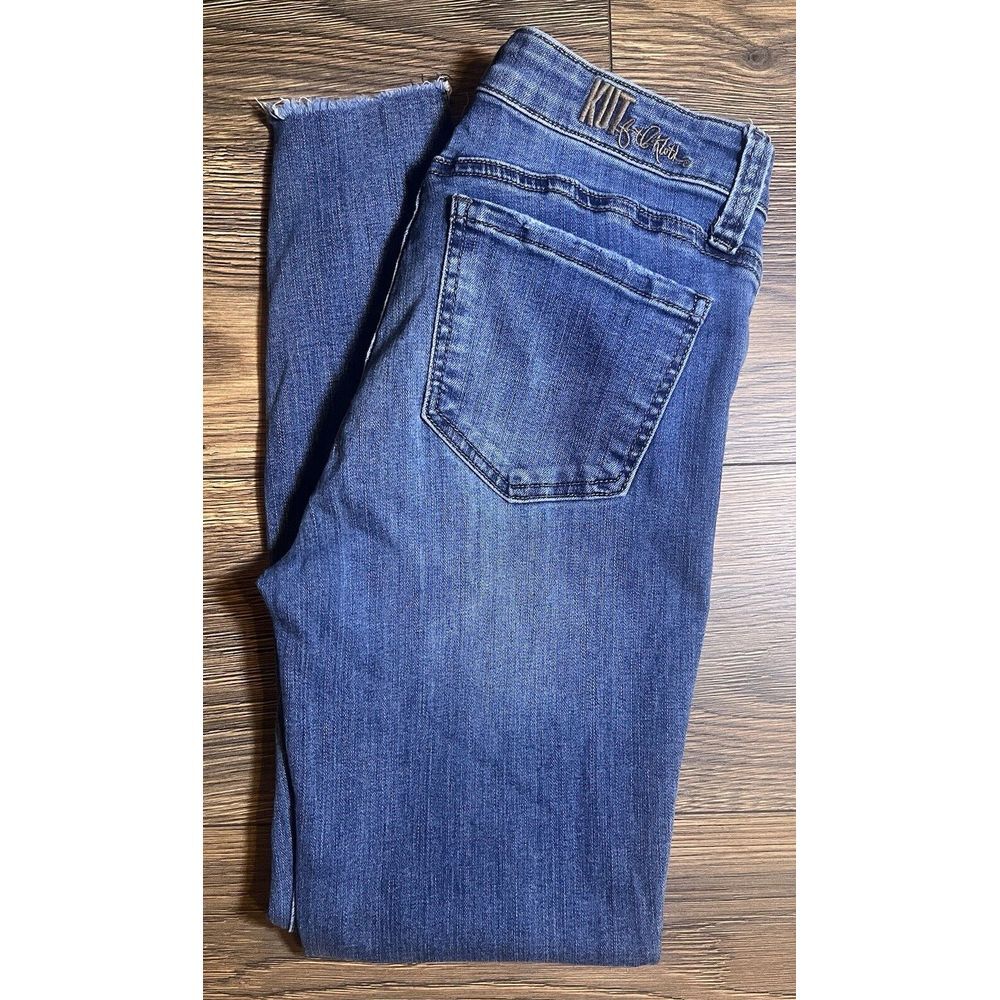 Kut From The‎ Kloth Skinny Ankle Jeans Shark Bite Hem Size 4
